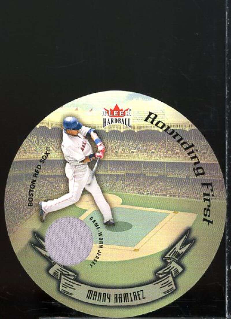 Manny Ramirez Jsy Card 2003 Fleer Hardball Round Trippers Rounding First #12  Image 1