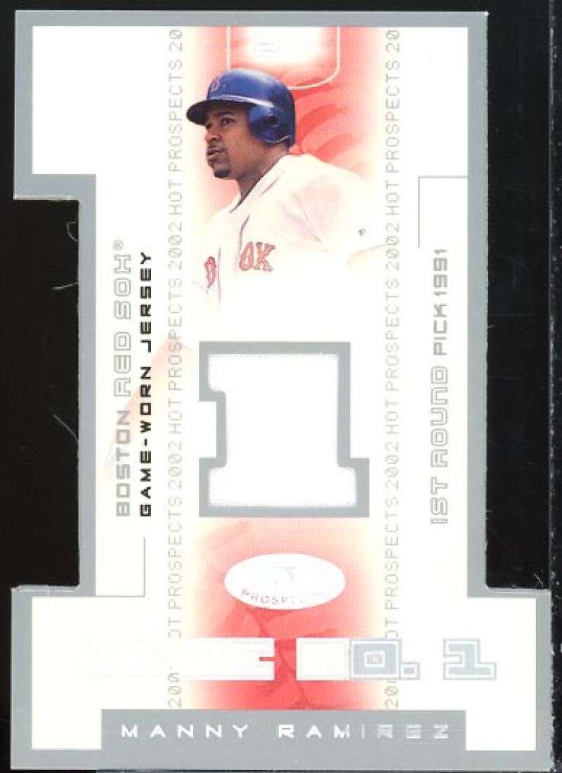 Manny Ramirez Jsy Card 2002 Hot Prospects We're Number One Memorabilia #MR  Image 1