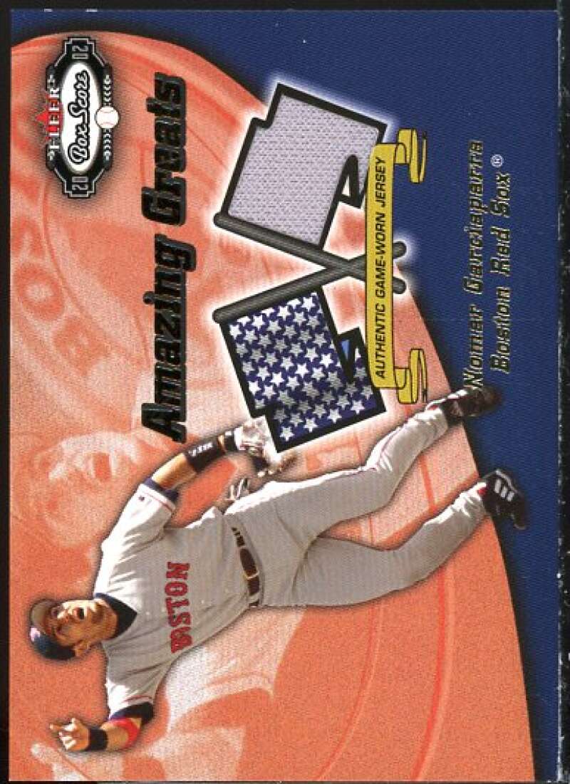 Nomar Garciaparra Card 2002 Fleer Box Score Amazing Greats Single Swatch #5  Image 1