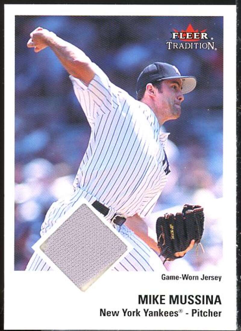 Mike Mussina Jsy Card 2003 Fleer Tradition Game Used #327  Image 1