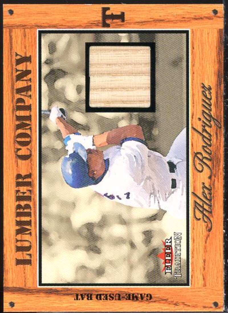 Alex Rodriguez Card 2003 Fleer Tradition Lumber Company Game Used #RA  Image 1