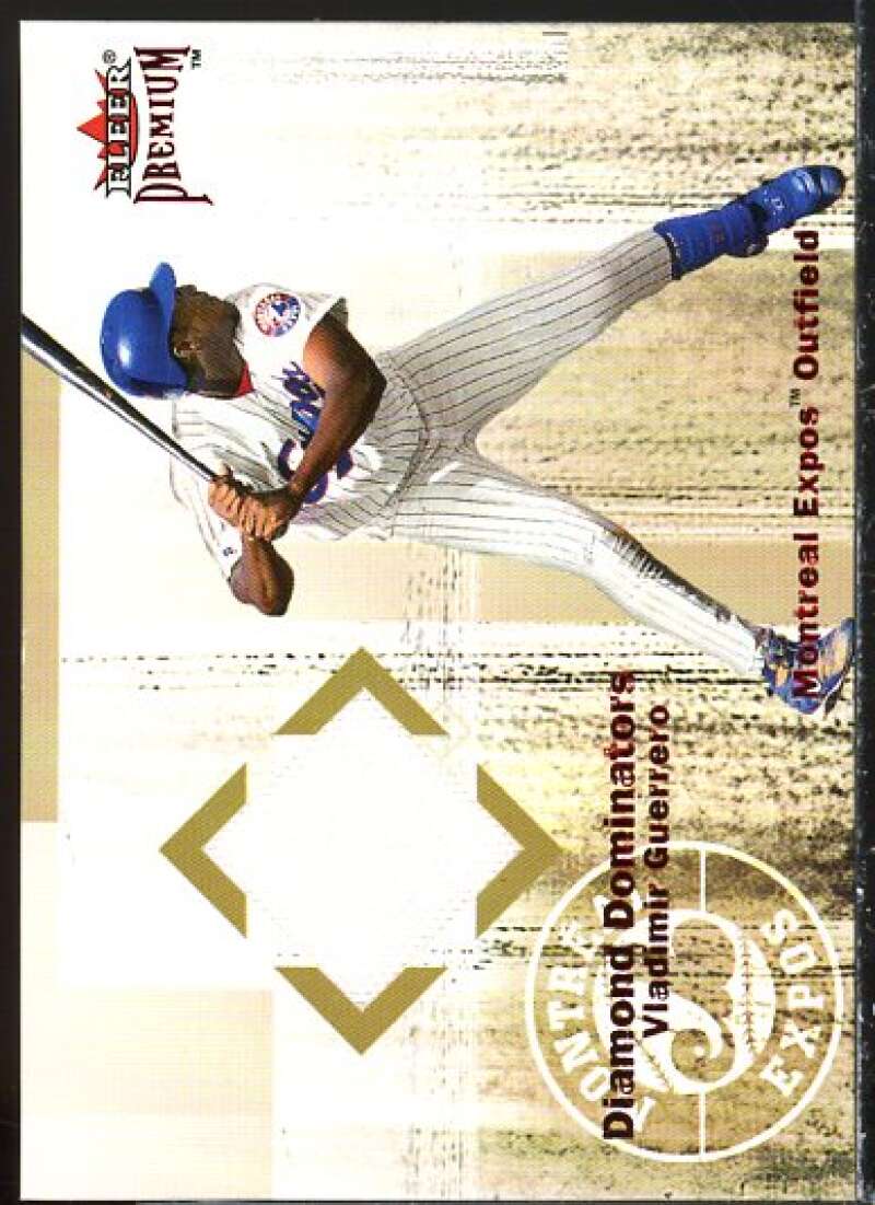 Vladimir Guerrero Card 2001 Fleer Premium Diamond Dominators Game Jersey #DD6  Image 1