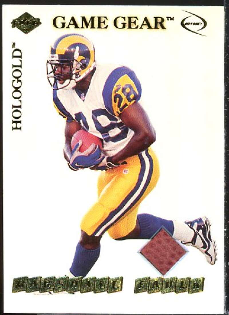 Marshall Faulk Card 1999 Collector's Edge Odyssey GameGear Hologold #GG3  Image 1