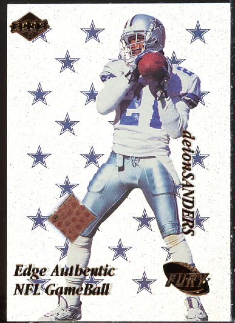 Deion Sanders Card 1999 Collector's Edge Fury Game Ball #DS  Image 1