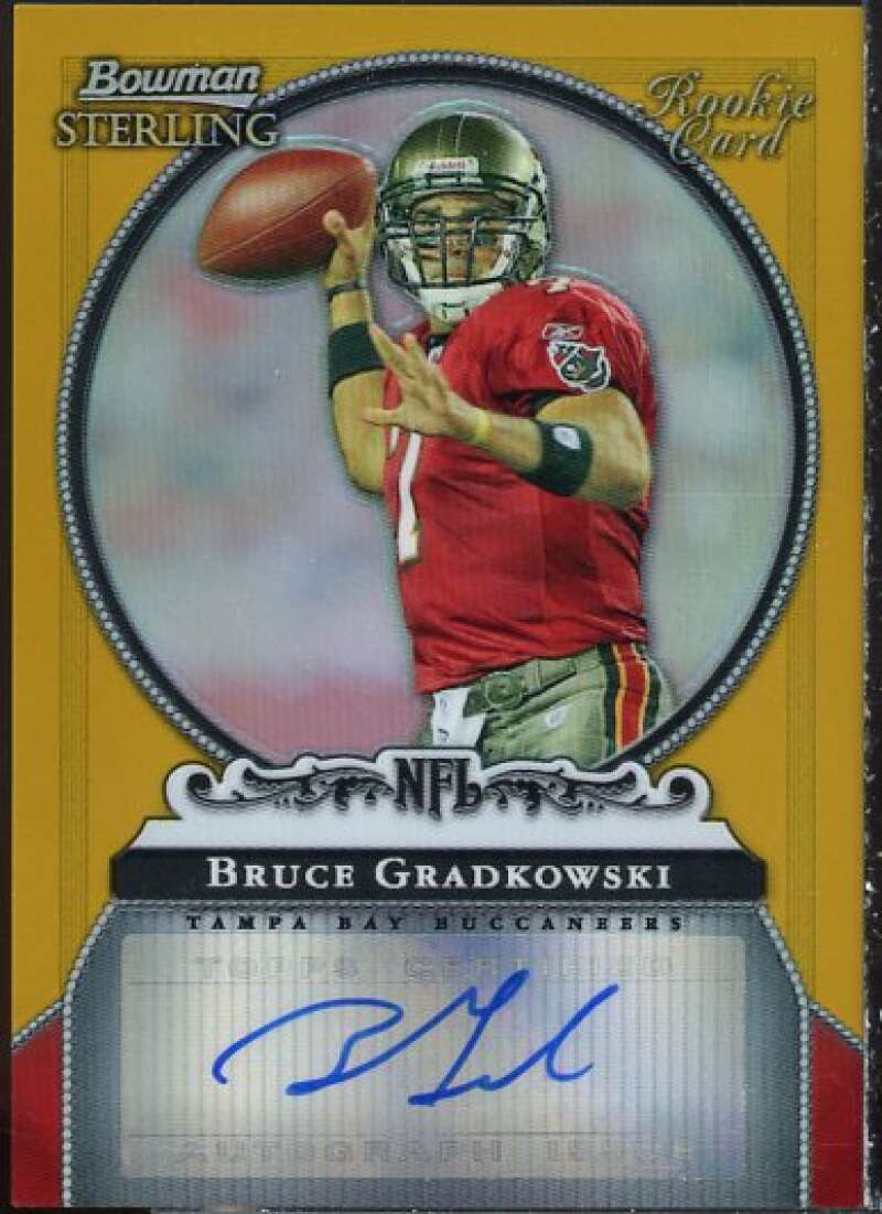 Bruce Gradkowski Rookie Card 2006 Bowman Sterling Gold Rookie Autographs #BG  Image 1