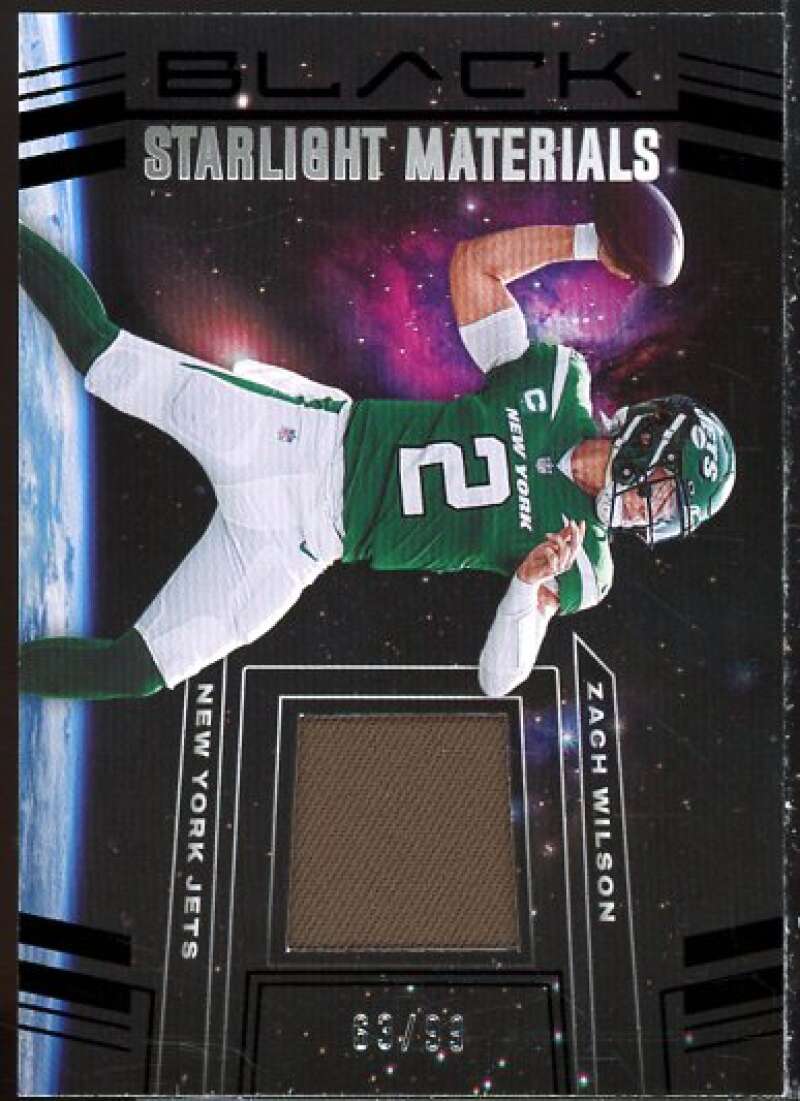 Zach Wilson Card 2022 Panini Black Starlight Materals #1  Image 1