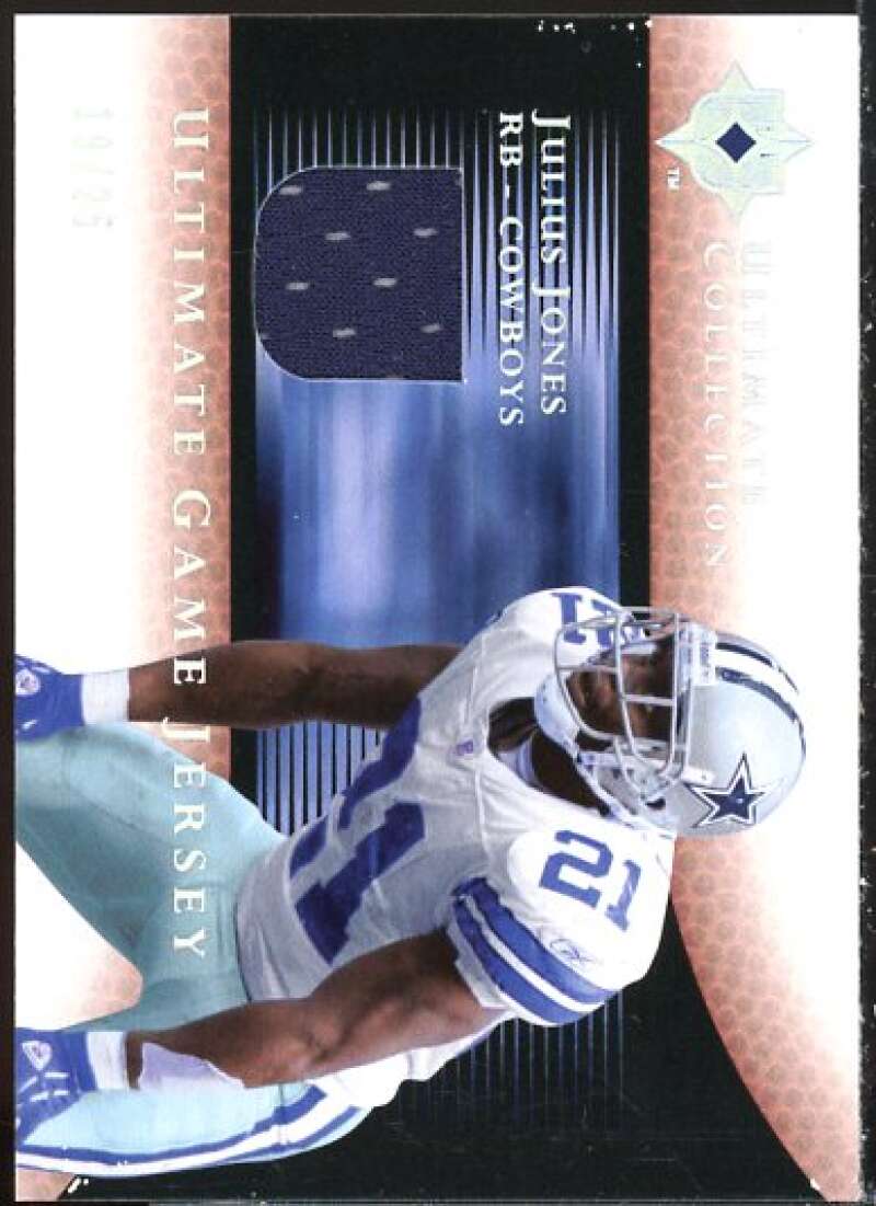 Julius Jones Card 2005 Ultimate Collection Game Jersey Platinum #GJJJ  Image 1