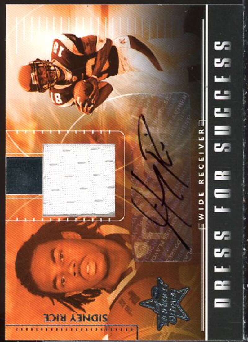 Sidney Rice 2007 Leaf Rookies and Stars Dress for Success Jersey Autographs #20  Image 1