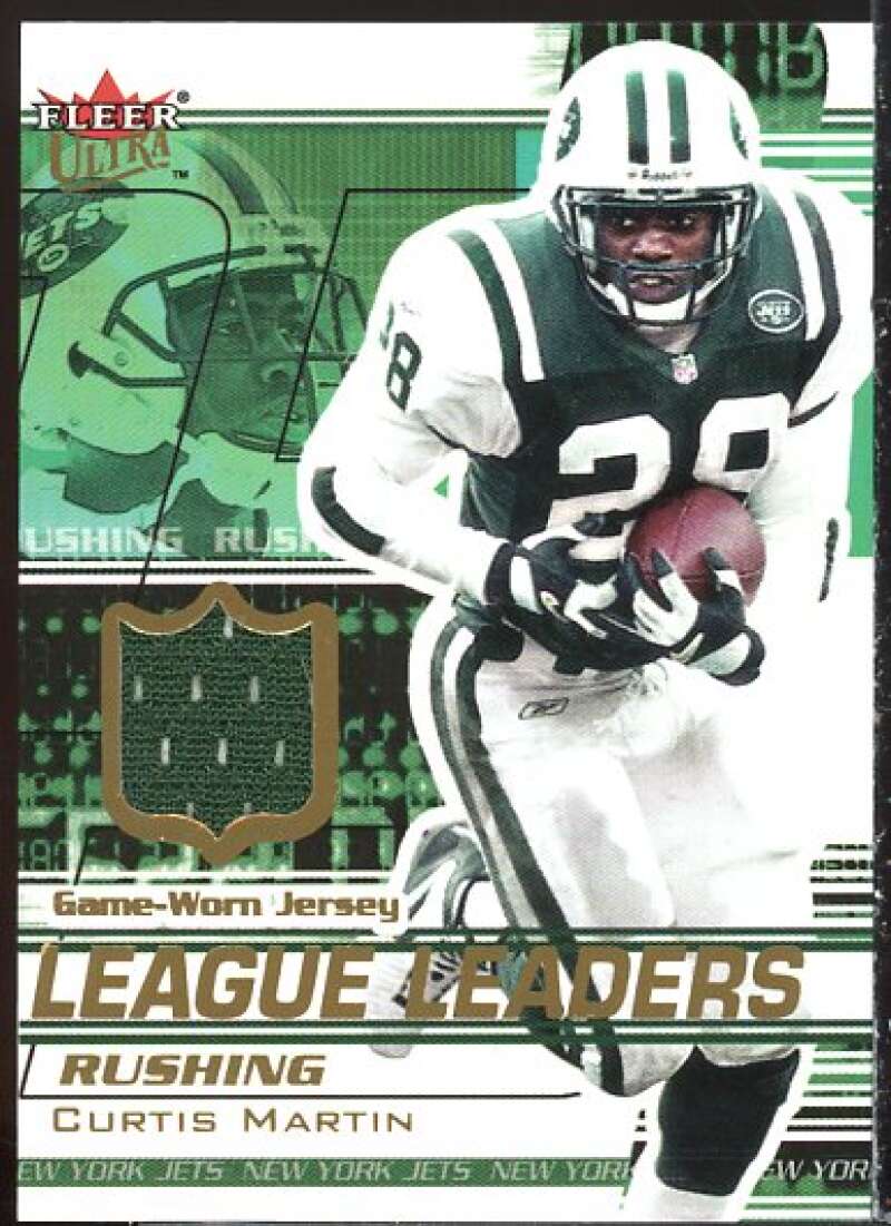 Curtis Martin Card 2002 Ultra League Leaders Memorabilia #9  Image 1