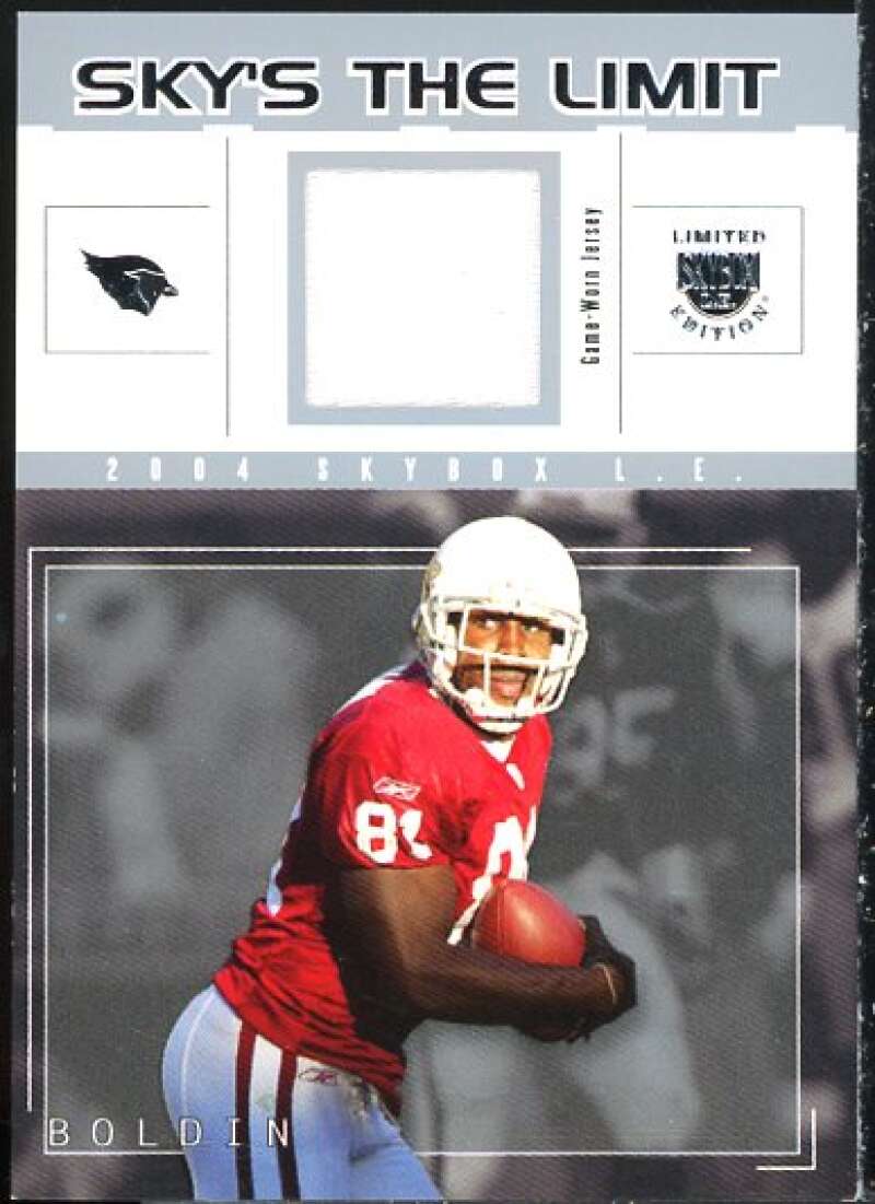 Anquan Boldin Card 2004 SkyBox LE Sky's the Limit Jerseys Silver #SLAB  Image 1