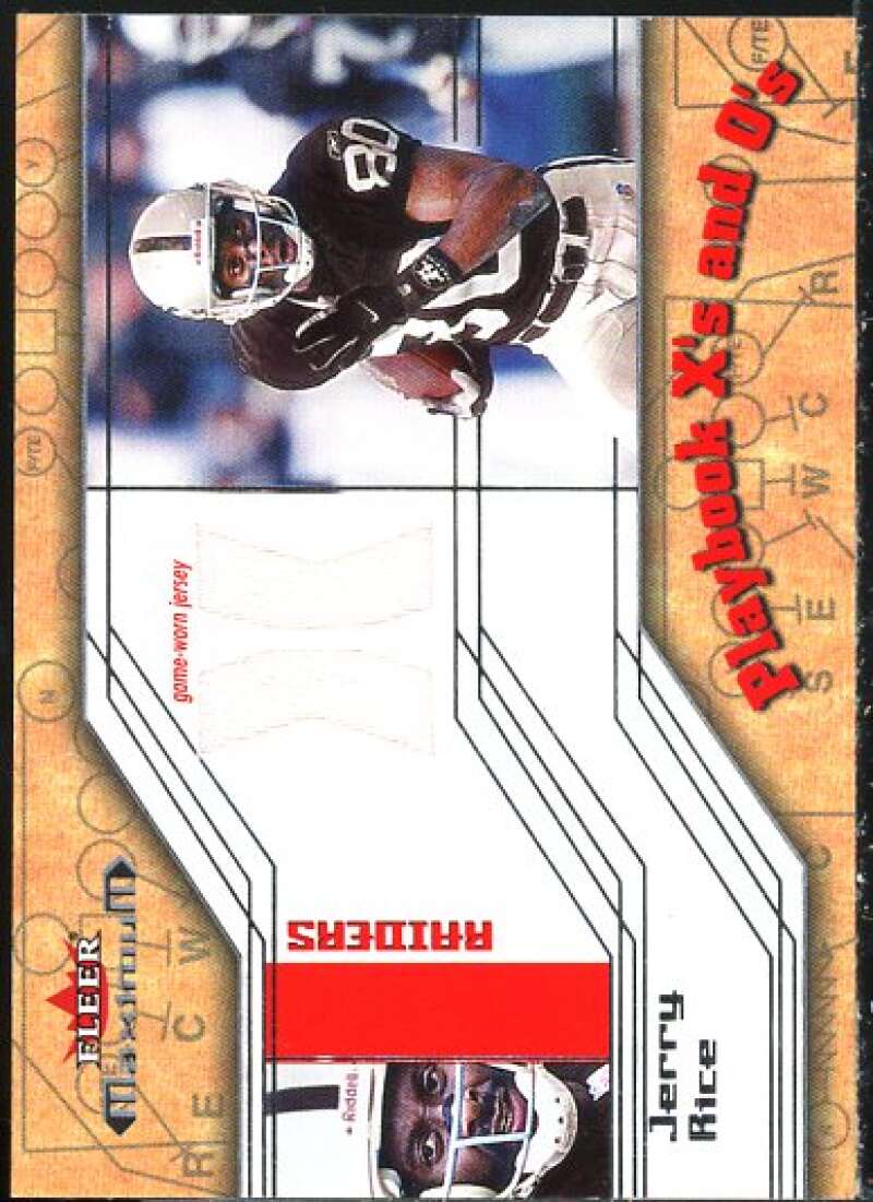 Jerry Rice Card 2002 Fleer Maximum Playbook Xs Jerseys #12  Image 1