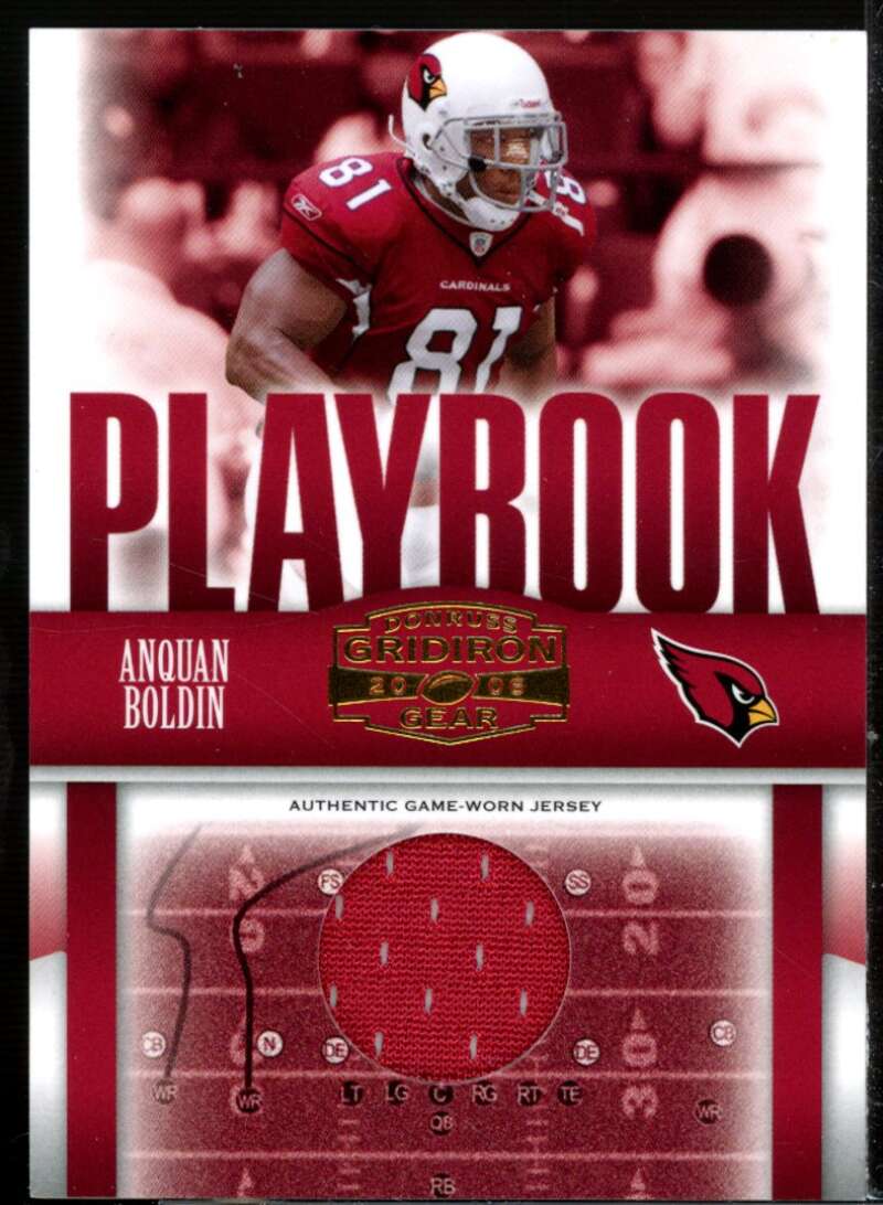 Anquan Boldin Card 2006 Donruss Gridiron Gear Playbook Jerseys X's #15  Image 1