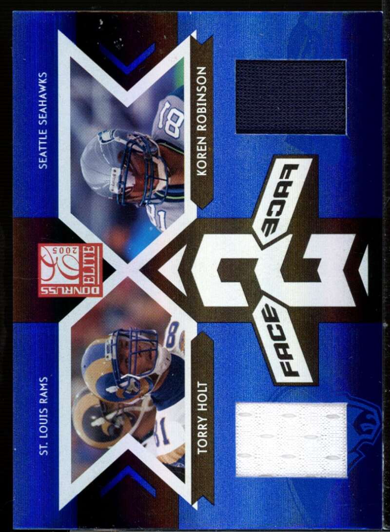Torry Holt/Koren Robinson Card 2005 Donruss Elite Face 2 Face Jerseys #CB13  Image 1