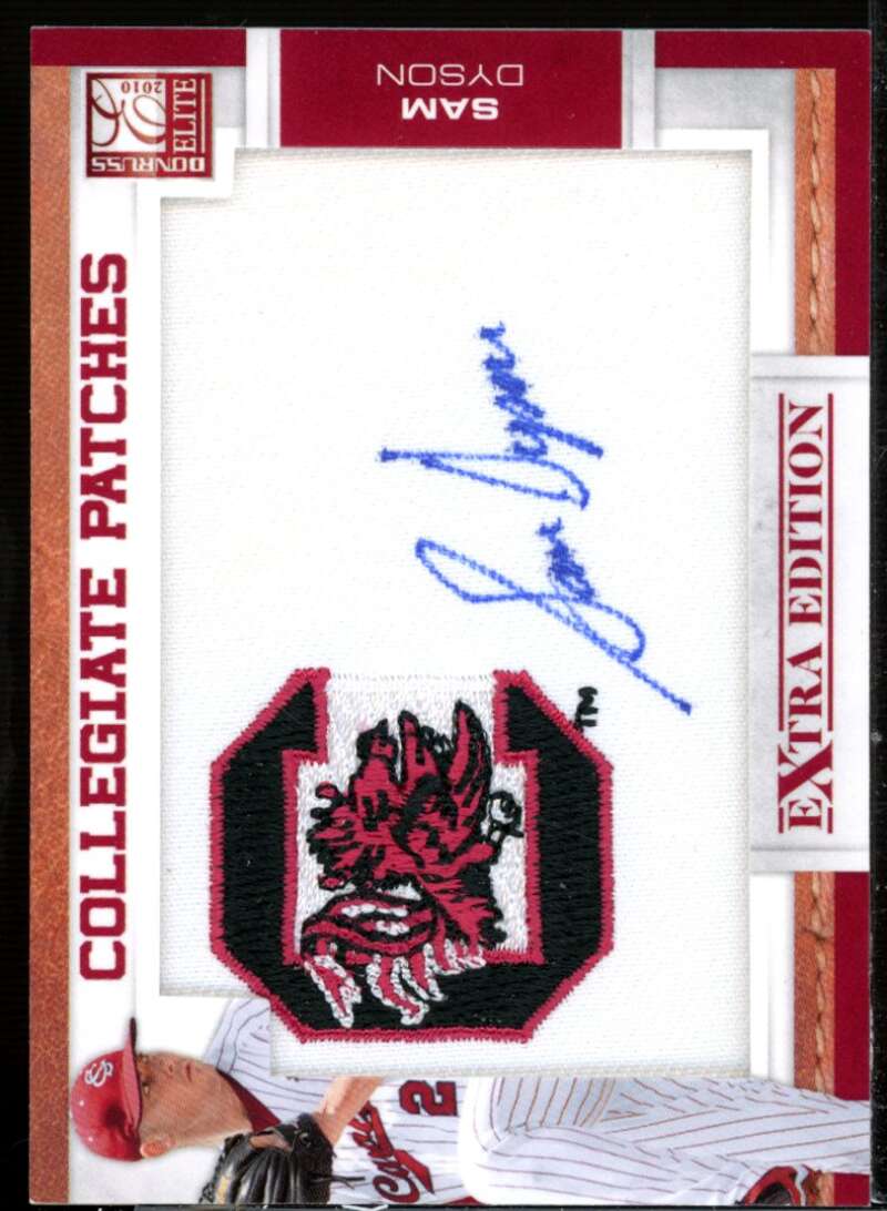 Sam Dyson 2010 Donruss Elite Extra Edition Collegiate Patches Autographs #SD  Image 1