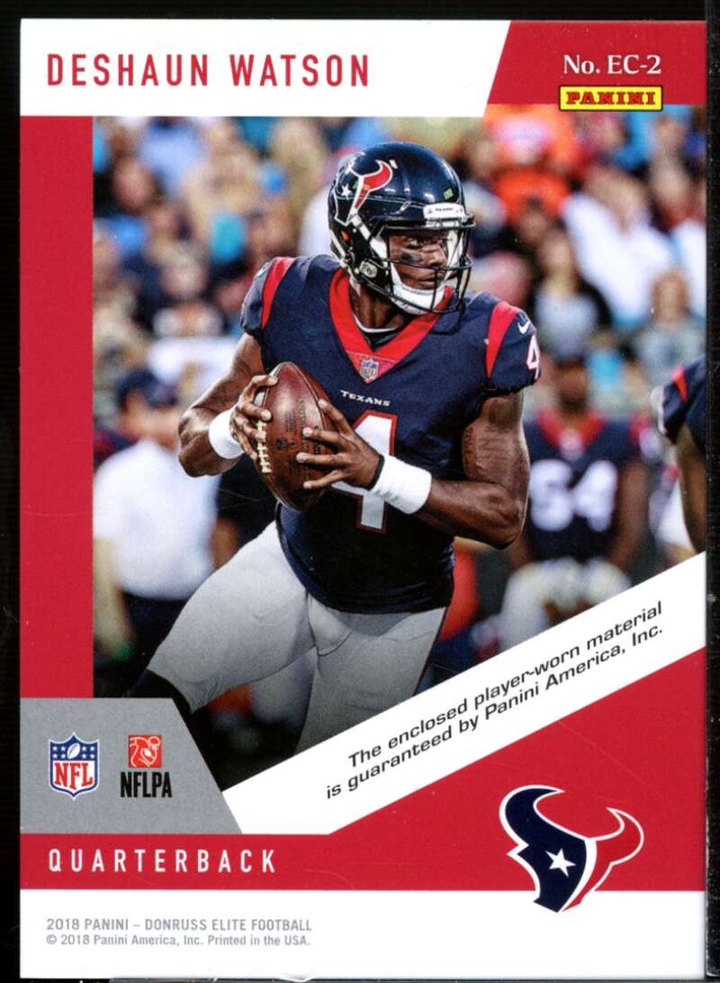 Deshaun Watson Card 2018 Elite Coverage Materials #2  Image 2
