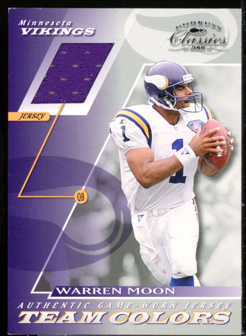 Warren Moon Card 2001 Donruss Classics Team Colors #TC25  Image 1