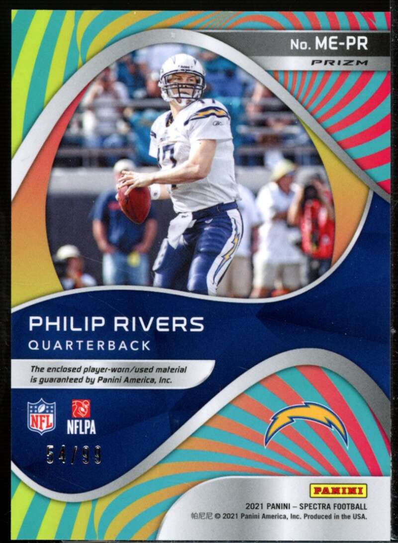 Philip Rivers Card 2021 Panini Spectra Mesmerizing Materials #22  Image 2
