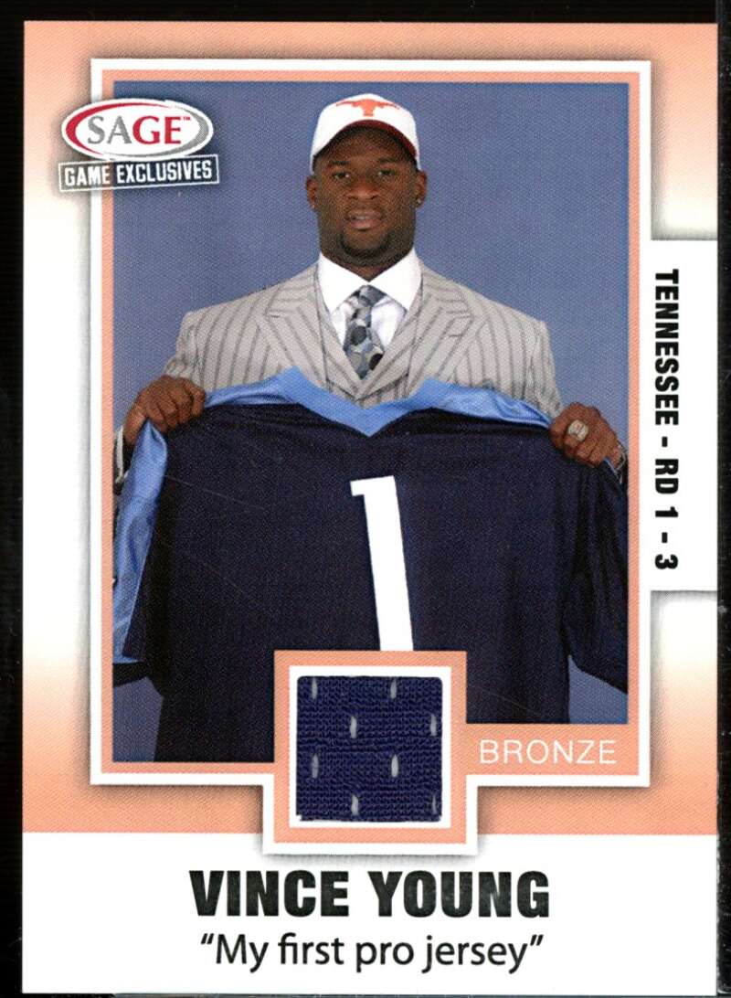 Vince Young NFL Rookie 2006 SAGE Game Exclusive Vince Young Jerseys Bronze #VY6  Image 1