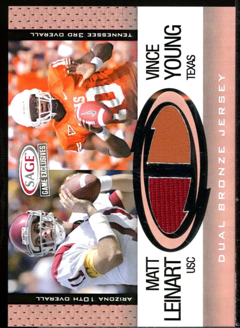 Matt Leinart/Vince Young 2006 SAGE Game Exclusive Jersey Combos Bronze #CS5  Image 1