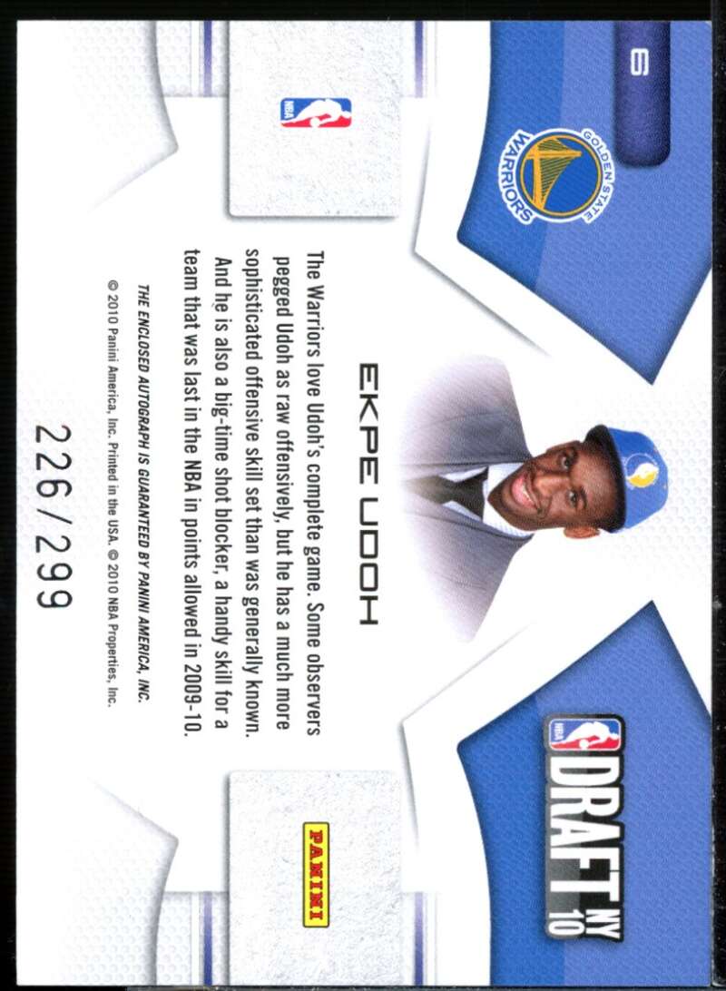 Ekpe Udoh Rookie Card 2010-11 Prestige NBA Draft Class Signatures #6  Image 2