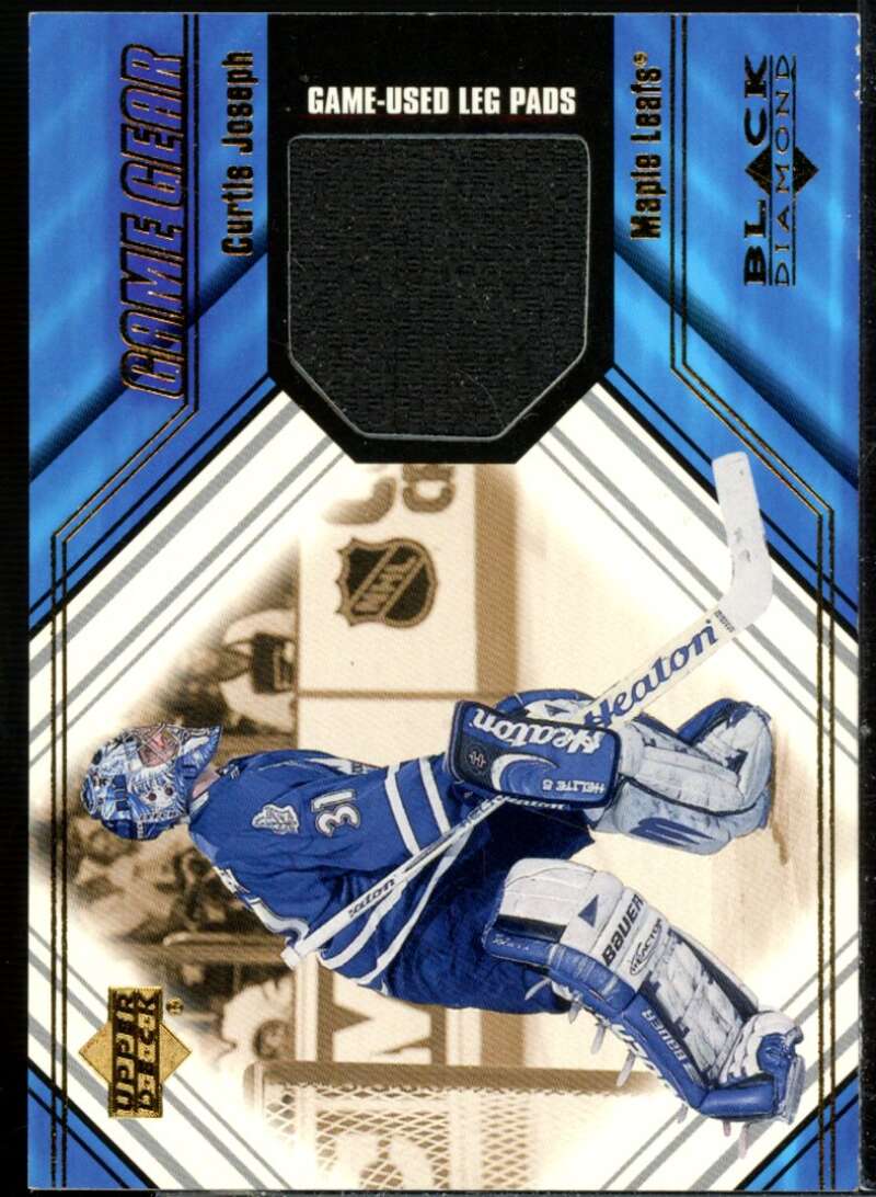 Curtis Joseph Pad Card 2000-01 Black Diamond Game Gear #LCJ  Image 1