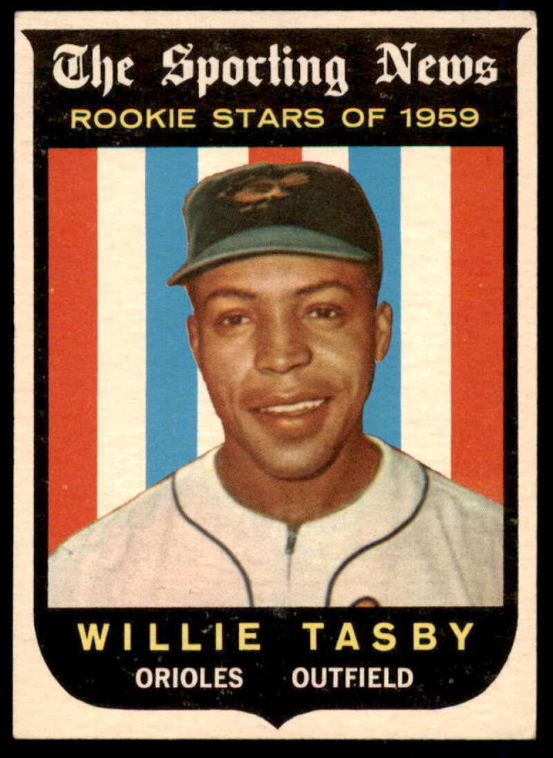 Willie Tasby RS Rookie Card 1959 Topps #143  Image 1