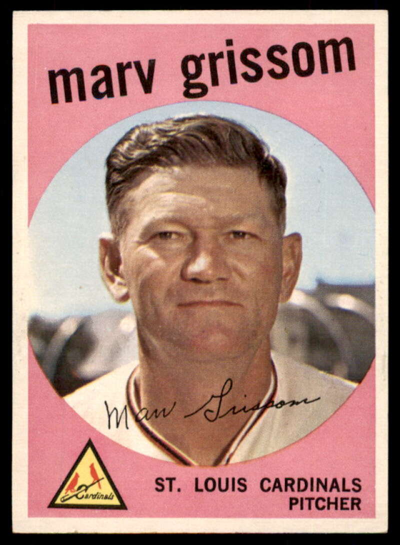 Marv Grissom GB Card 1959 Topps #243A  Image 1