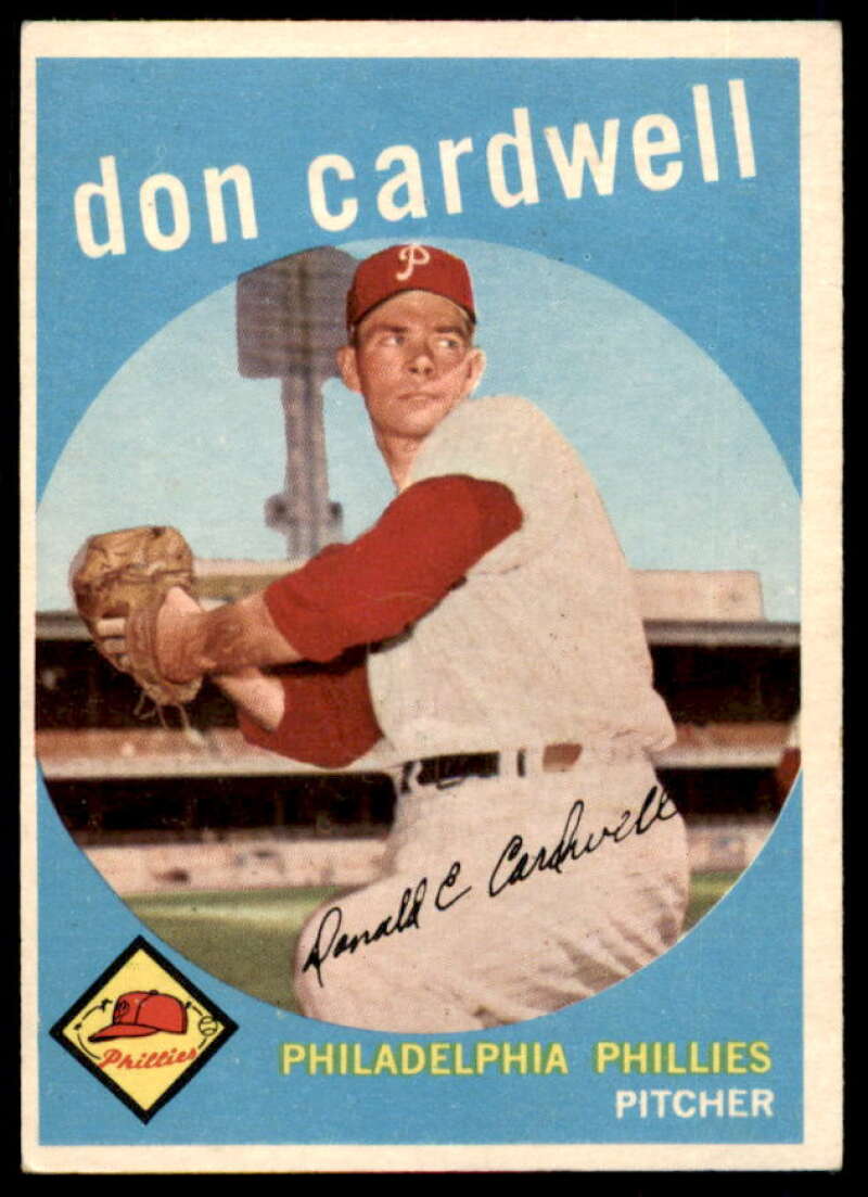 Don Cardwell Card 1959 Topps #314  Image 1