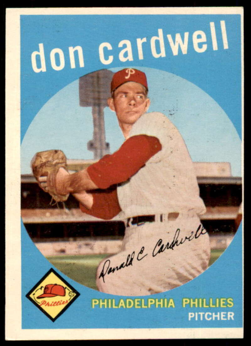 Don Cardwell Card 1959 Topps #314  Image 1
