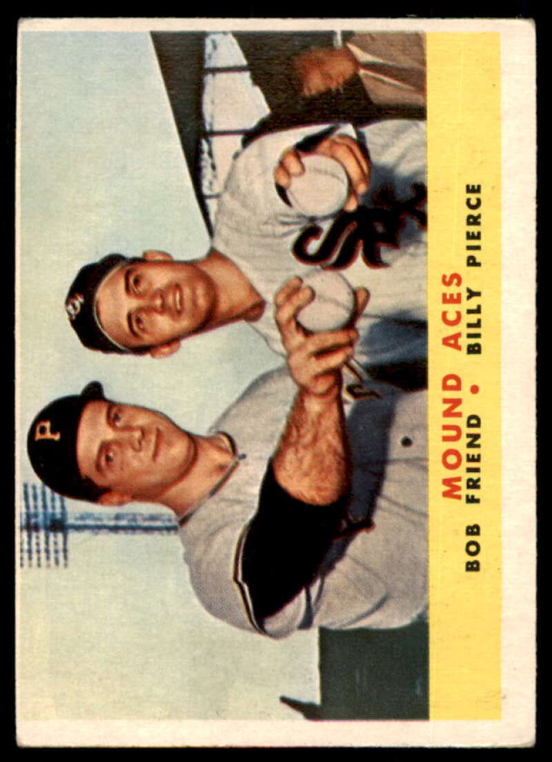 Mound Aces/Bob Friend/Billy Pierce Card 1958 Topps #334  Image 1
