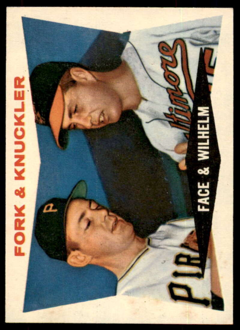 Fork and Knuckler/Roy Face/Hoyt Wilhelm Card 1960 Topps #115  Image 1