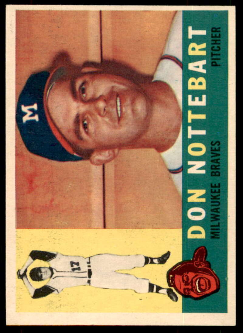 Don Nottebart Rookie Card 1960 Topps #351  Image 1