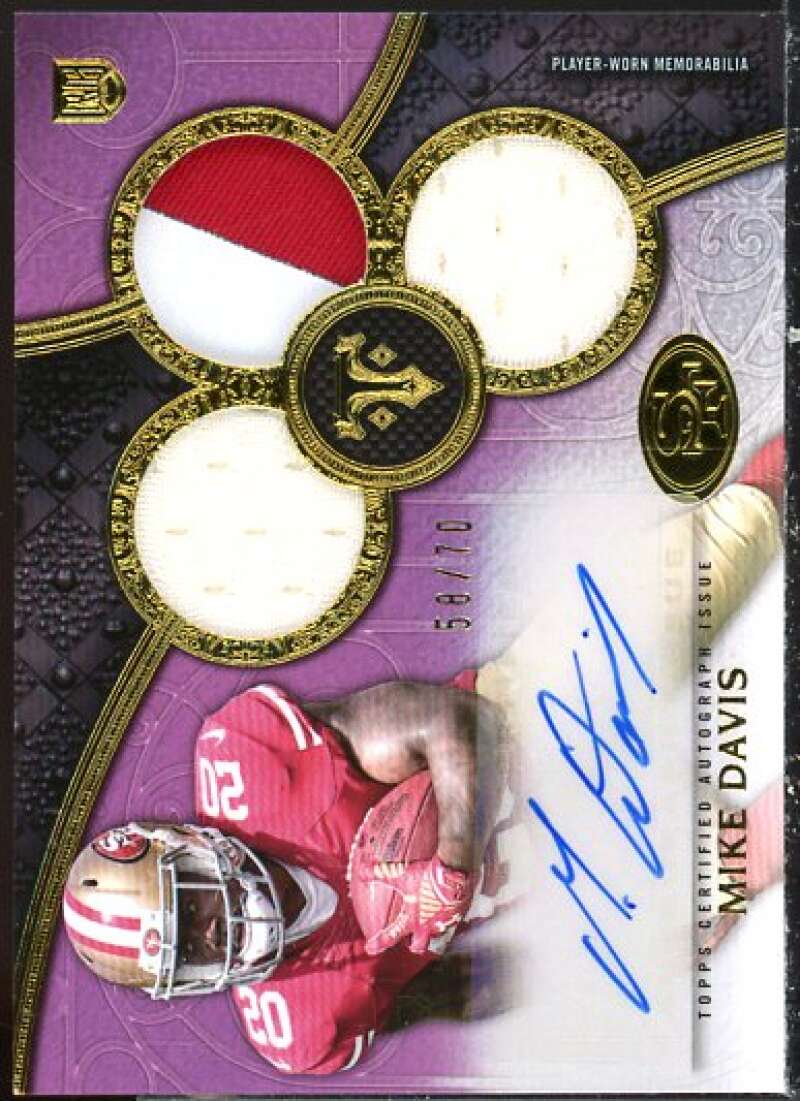 Mike Davis JSY AU Rookie Card 2015 Topps Triple Threads Purple #133  Image 1