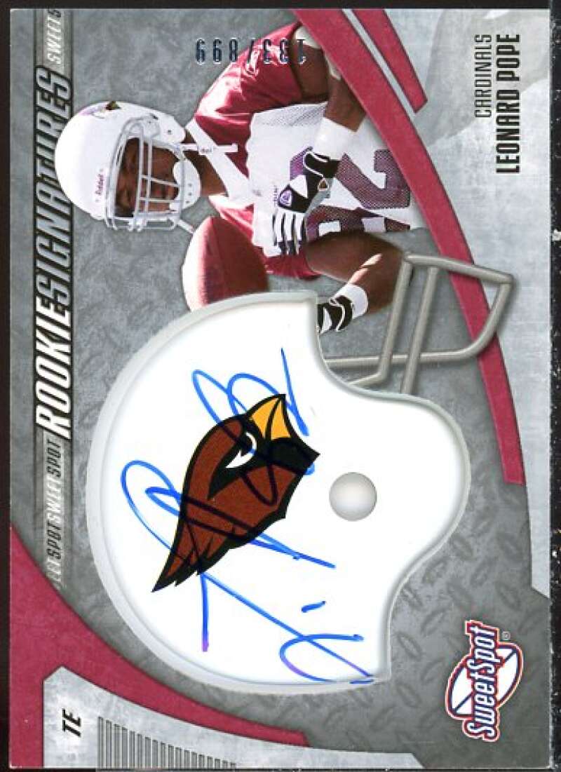 Leonard Pope AU/899 Rookie Card 2006 Sweet Spot #222  Image 1