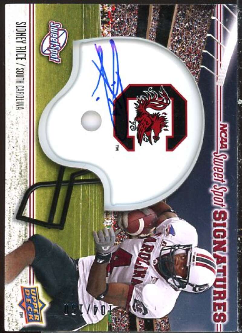 Sidney Rice Card 2010 Sweet Spot Signatures #SR  Image 1