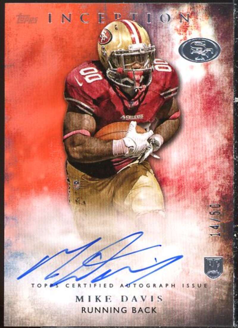 Mike Davis AU Rookie Card 2015 Topps Inception Orange #RA32  Image 1