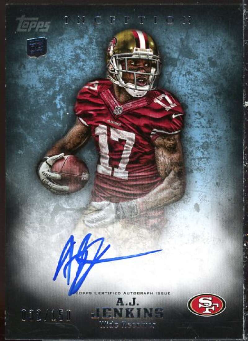 A.J. Jenkins AU Card 2012 Topps Inception Blue #109  Image 1