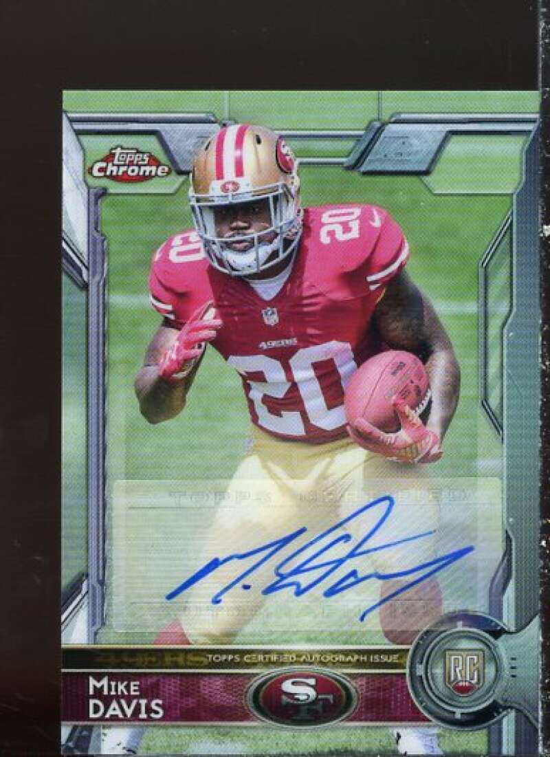Mike Davis Rookie Card 2015 Topps Chrome Mini Rookie Autographs Refractors #139  Image 1