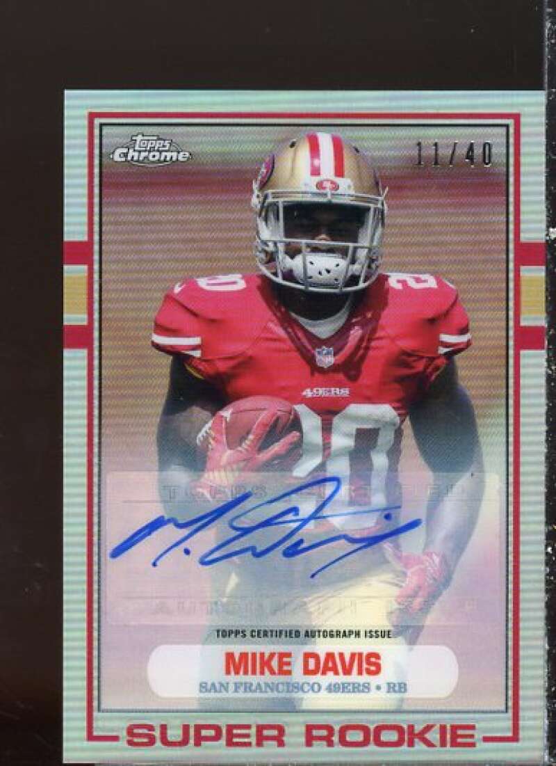 Mike Davis Rookie Card 2015 Topps Chrome '89 Autographs #89-MD  Image 1