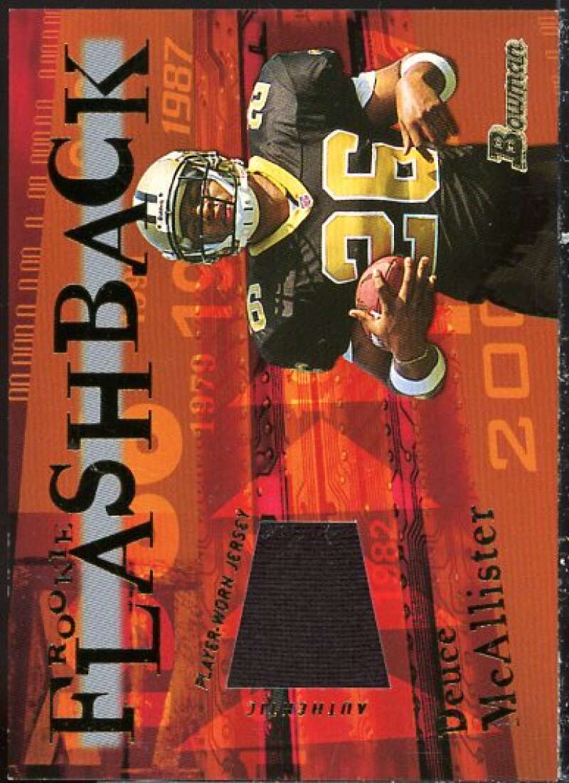 Deuce McAllister Card 2002 Bowman Flashback Jerseys #RFRDM  Image 1
