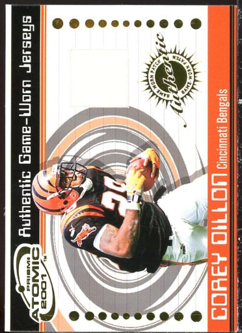 Corey Dillon SP Card 2001 Pacific Prism Atomic Jerseys #19  Image 1