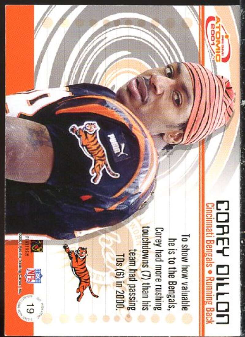 Corey Dillon SP Card 2001 Pacific Prism Atomic Jerseys #19  Image 2