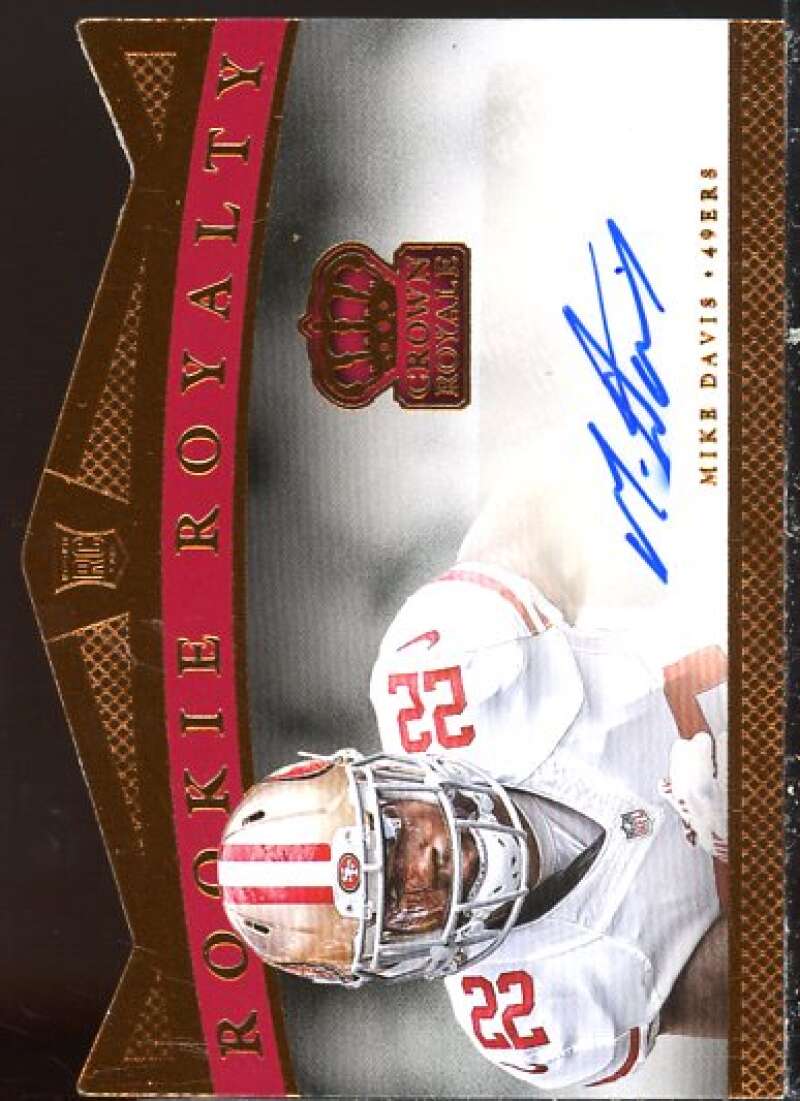 Mike Davis Rookie Card 2015 Crown Royale Rookie Royalty Signatures Gold #RRSMD  Image 1