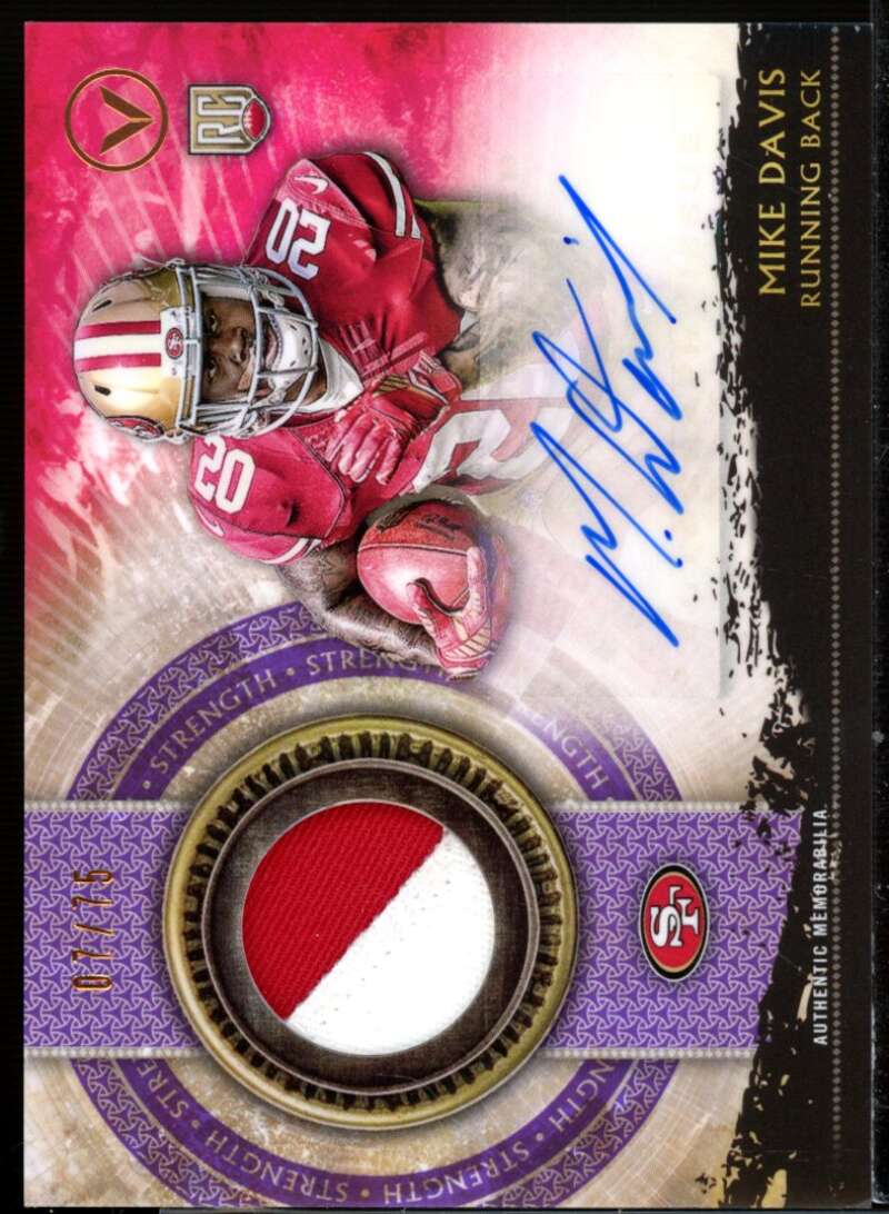 Mike Davis 2015 Topps Valor Shield of Honor Patch Autographs Strength #SHAMD  Image 1