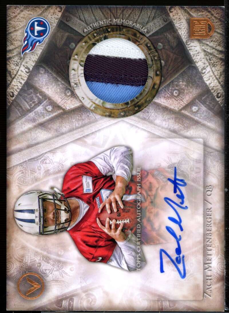 Zach Mettenberger Card 2014 Topps Valor Shield of Honor Patch Autographs #SOHZM  Image 1