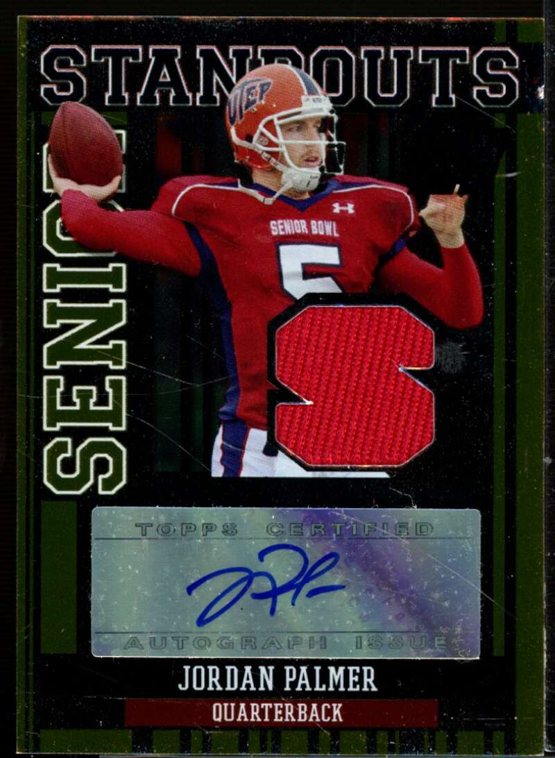 Jordan Palmer 2007 Draft Picks and Prospects Senior Standout Jersey AU Gold #JP  Image 1