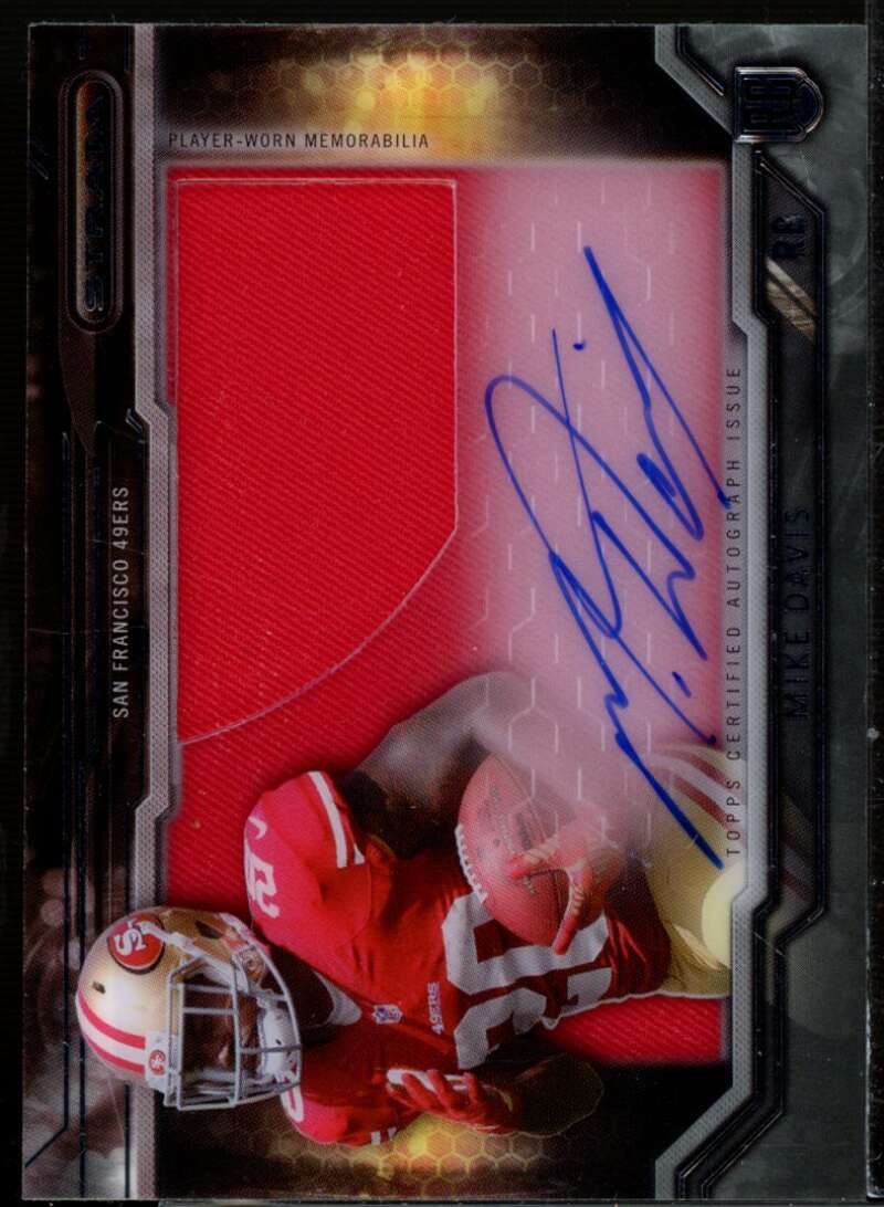 Mike Davis Rookie 2015 Topps Strata Clear Cut Rookie Relic Autographs #CCAPMD  Image 1