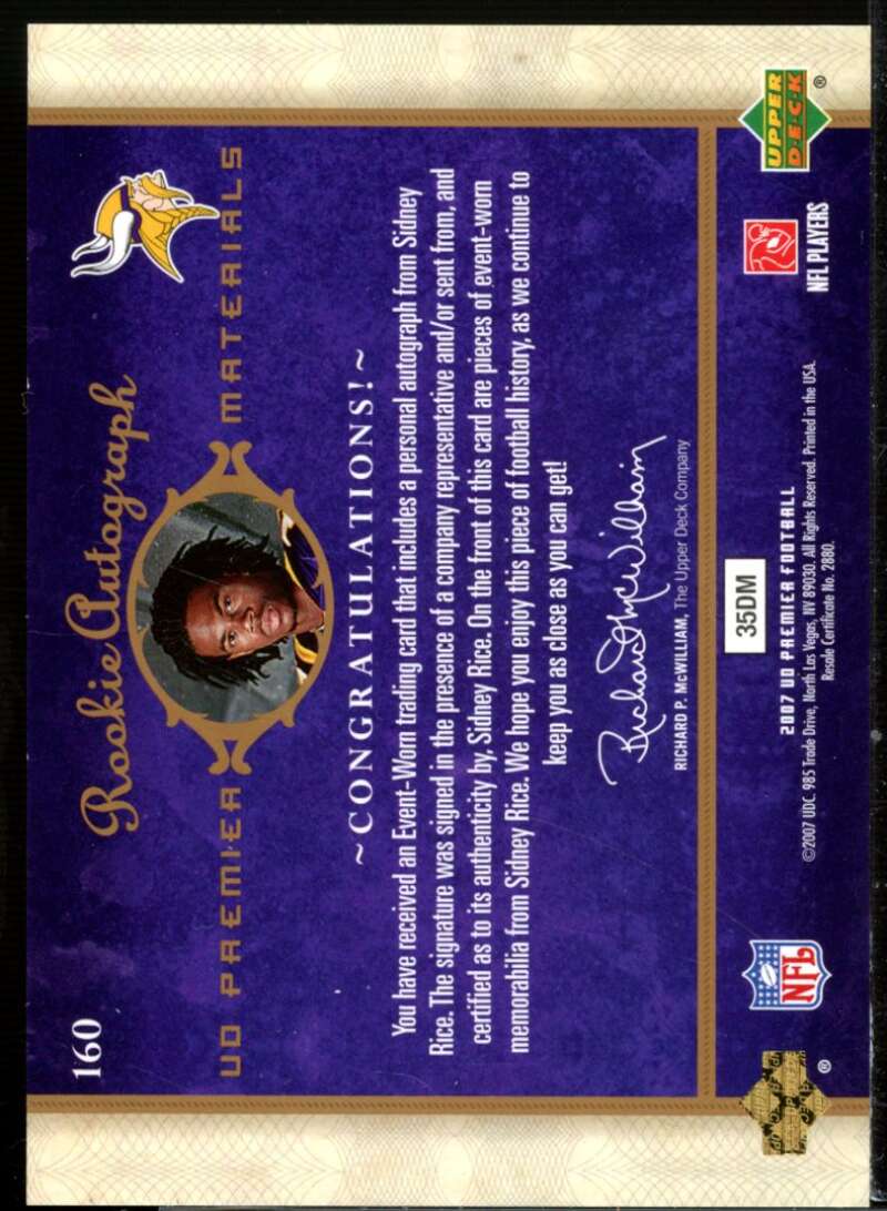 Antonio Pittman 07R 2007 Upper Deck Premier Stitchings Platinum Holofoil #PS4  Image 2