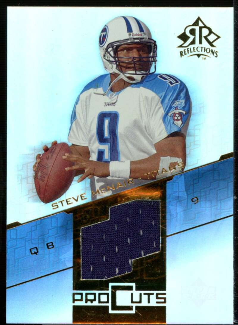 Steve McNair Card 2004 Reflections Pro Cuts Jerseys Gold #PCST  Image 1