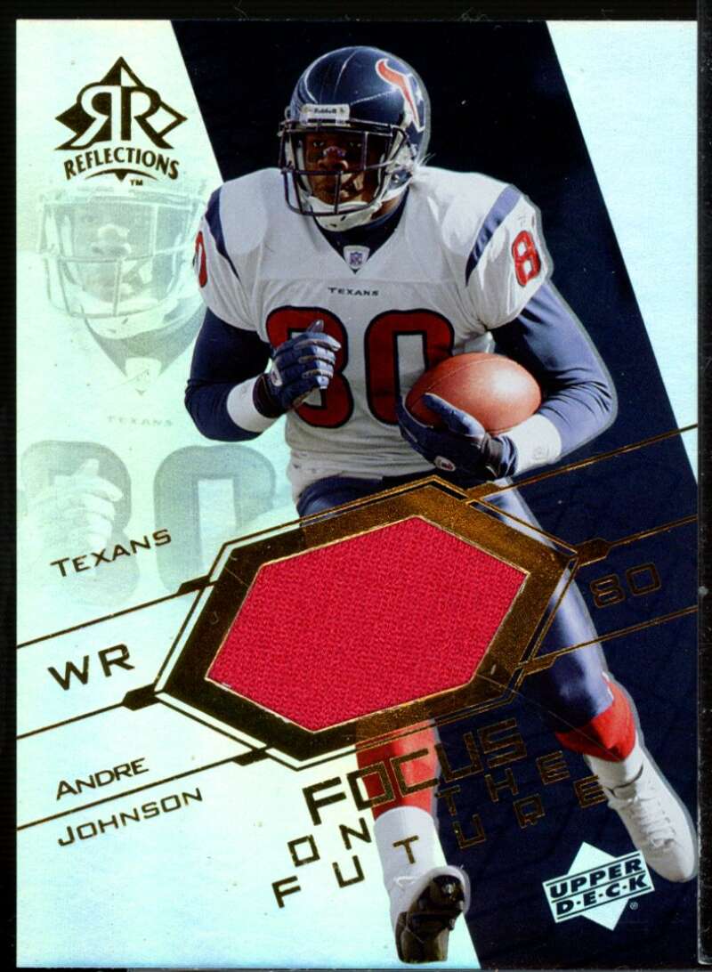 Andre Johnson Card 2004 Reflections Focus on the Future Jerseys Gold #FOAJ  Image 1